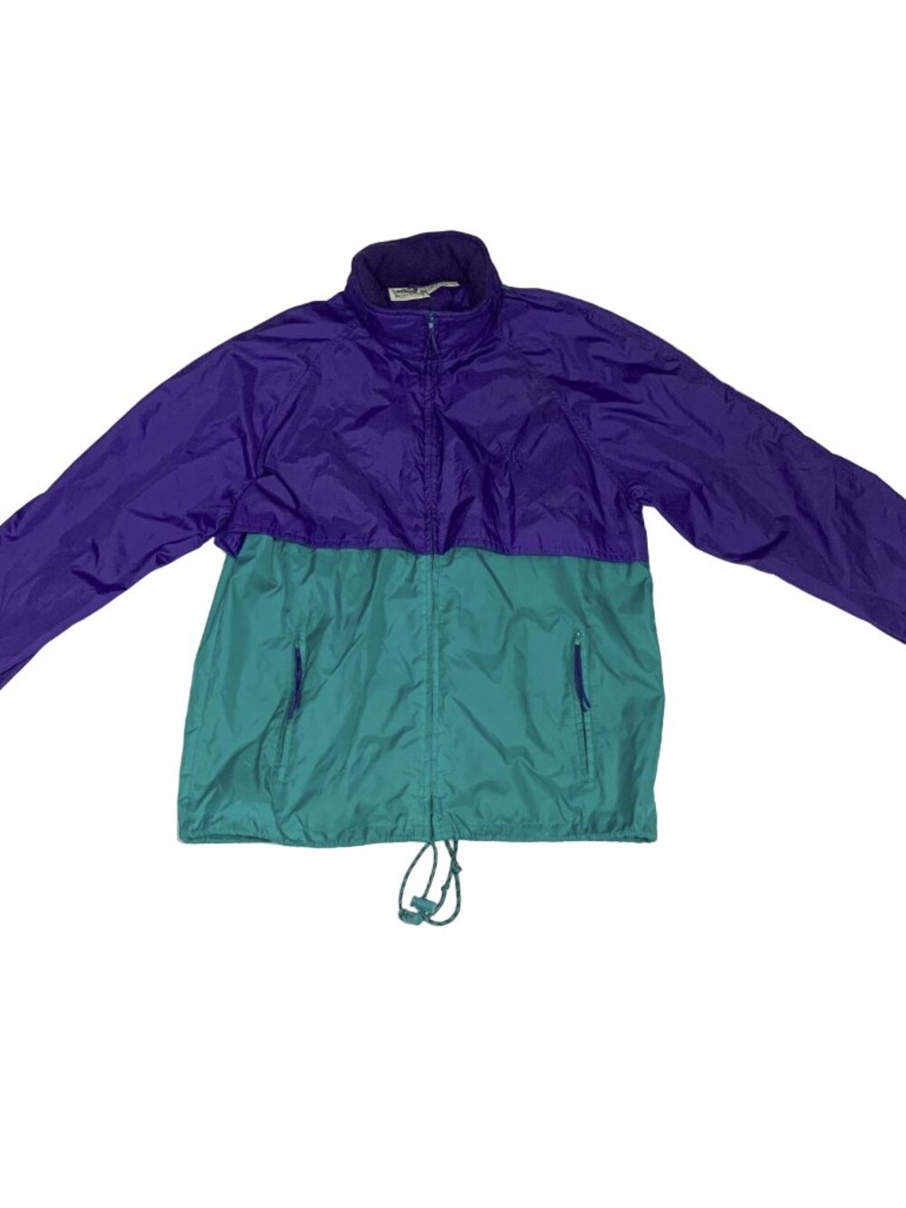 Vintage Northern Reflections Windbreaker Jacket Purple Green Color Block Hood M